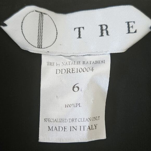 TRE by Natalie Ratabesi The Lido pleated sleeveless black mini party dress Sz 6 - Picture 8 of 9